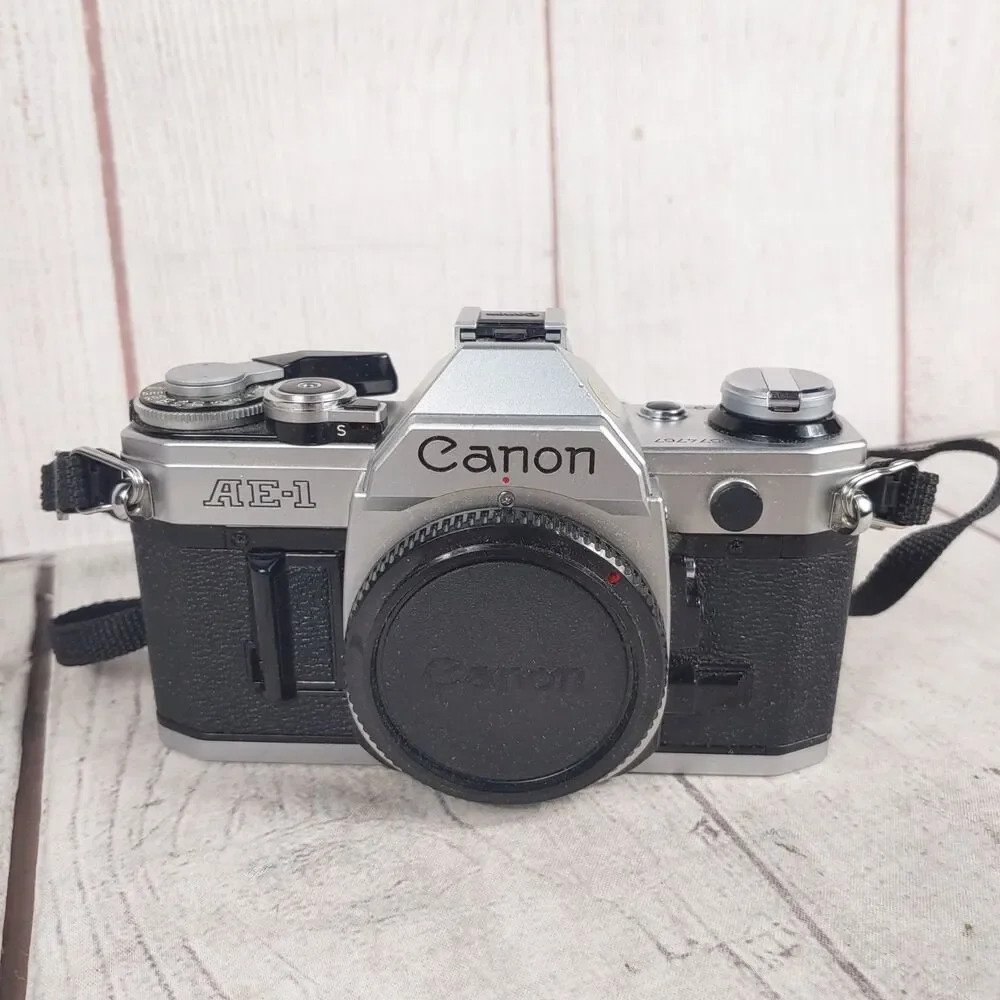 NEW BATTERY - Canon AE-1 Program 35mm SLR Film Camera BODY ONLY Silver - TESTED